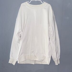 Lululemon white oversized Crewneck Sweatshirt
